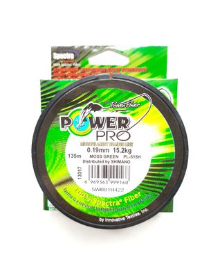 Шнур рыболовный Power Pro 135 м 0.19мм 15.2кг